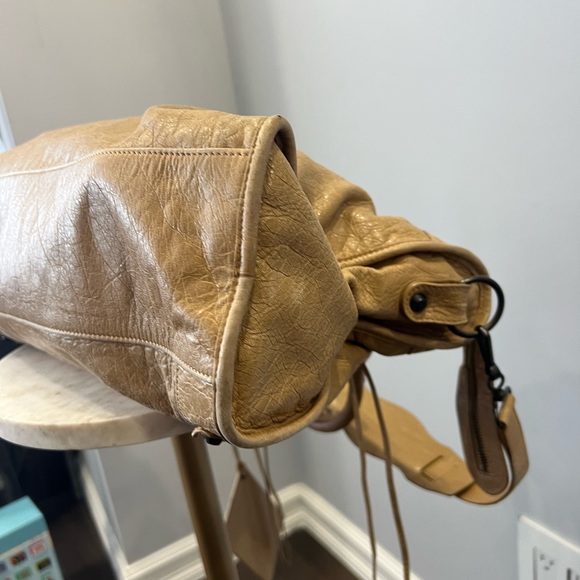 Balenciaga Motocross Giant 12 Part Time Bag Top Handle Light-Brown Beige Leather - Picture 9 of 13